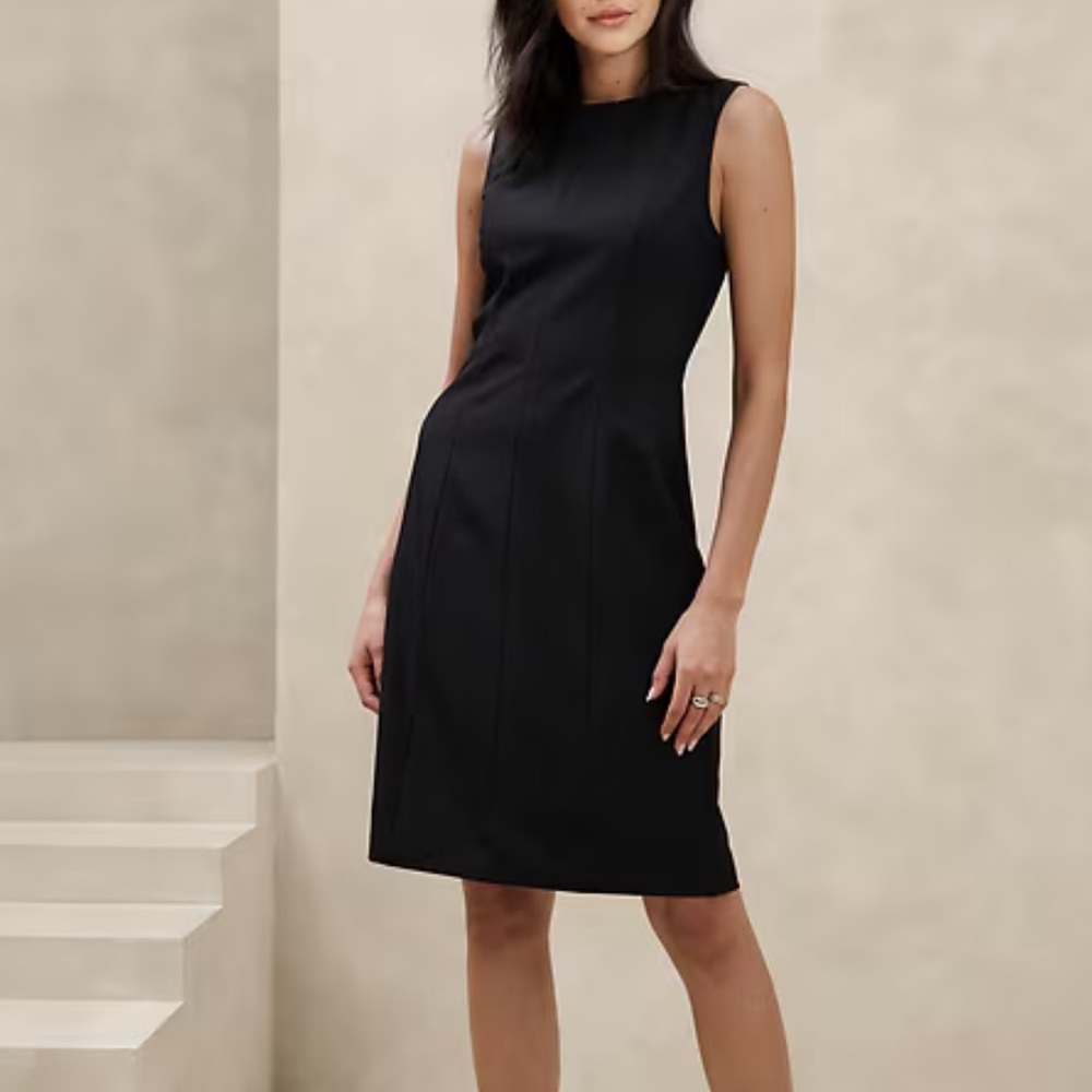 Banana Republic Classic Black Midi Dress